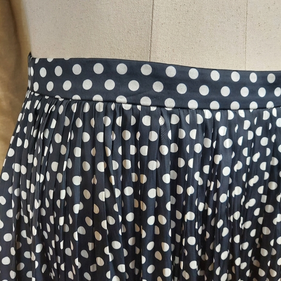 SOLD🚫🚫🚫J.crew Navy blue polka-dot skirt - Picture 2 of 9